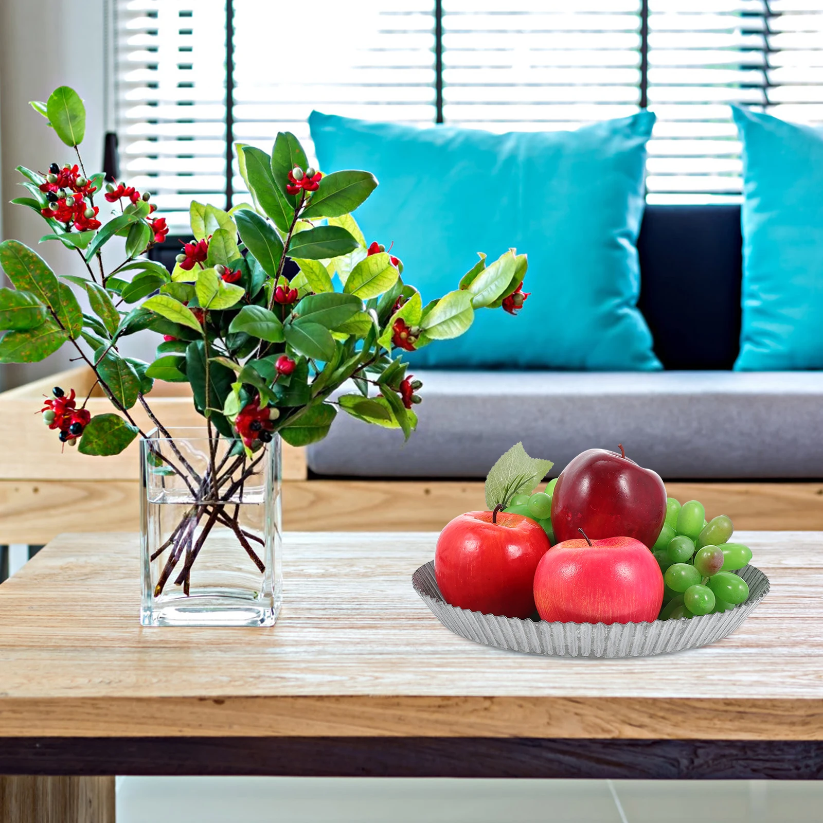 Portable Iron Storage Tray Decorative Serving Plate for Desktop Fruits Snacks Bread Cake Retro Style Food Serving Tray
Portable Iron Storage Tray Decorative Serving Plate for Desktop Fruits Snacks Bread Cake Retro Style Food Serving Tray