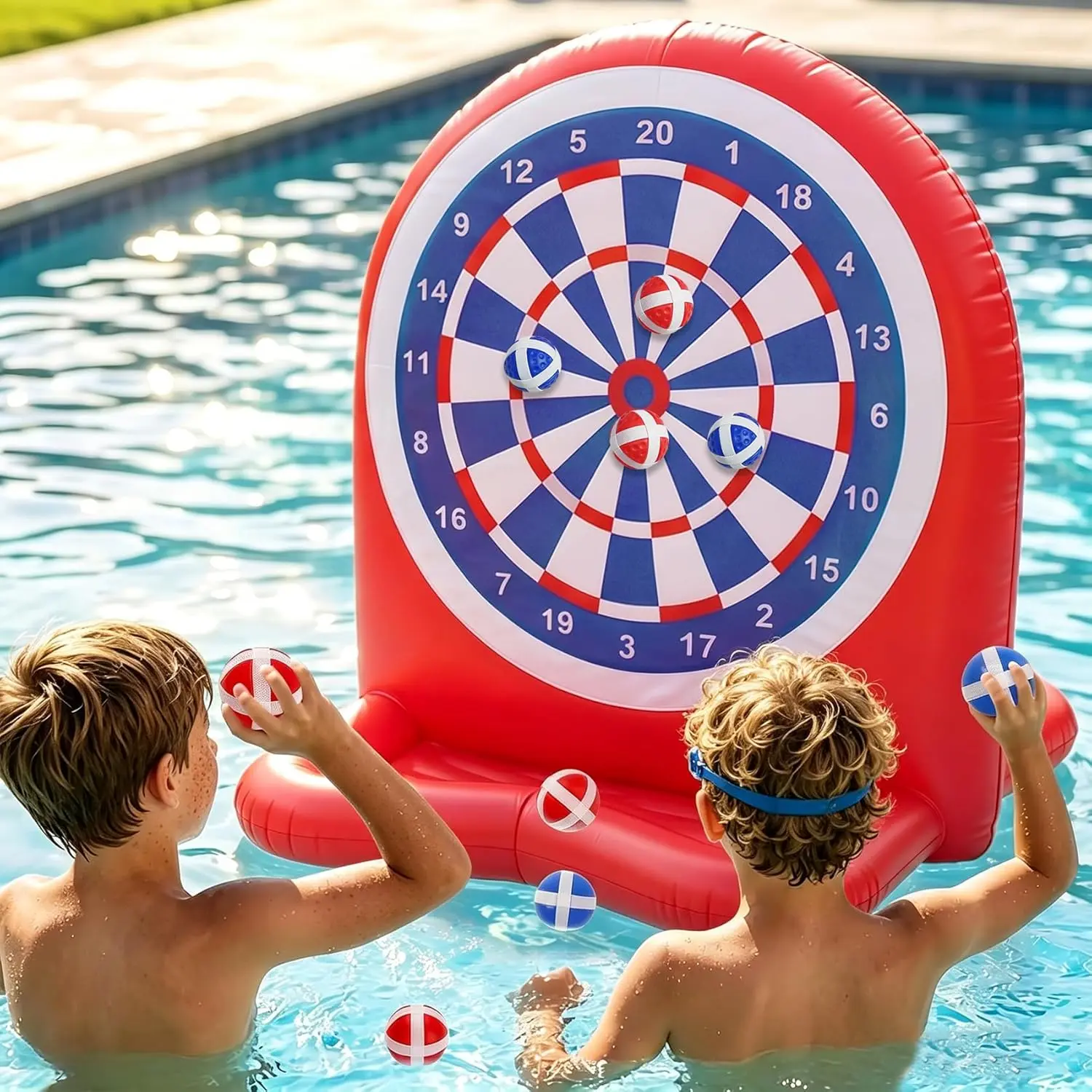 Inflatable Dart Toss Pool Floats Dart Board Fun Water Games Swimming Pool Toys Beach Yard Outdoor Ball Play Indoor/Outdoor
Inflatable Dart Toss Pool Floats Dart Board Fun Water Games Swimming Pool Toys Beach Yard Outdoor Ball Play Indoor/Outdoor