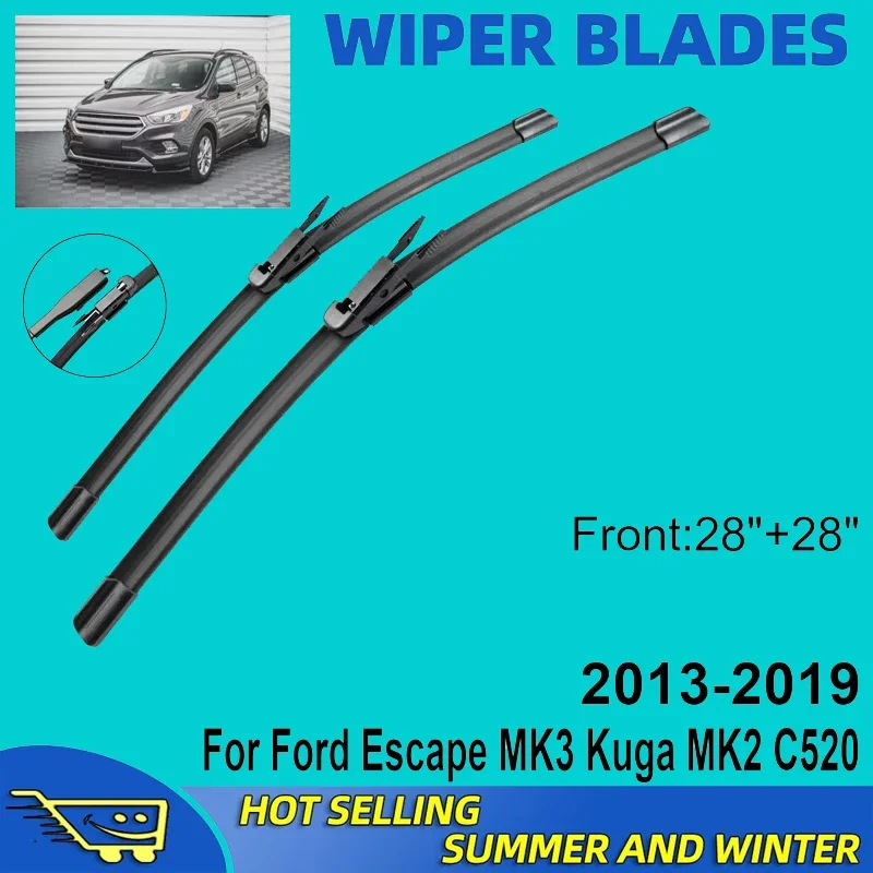 2PCS For Ford Escape MK3 Kuga MK2 C520 2013-2019 2014 2015 28"+28" Front Wiper Blades Windshield Windscreen Window Accessories
2PCS For Ford Escape MK3 Kuga MK2 C520 2013-2019 2014 2015 28"+28" Front Wiper Blades Windshield Windscreen Window Accessories