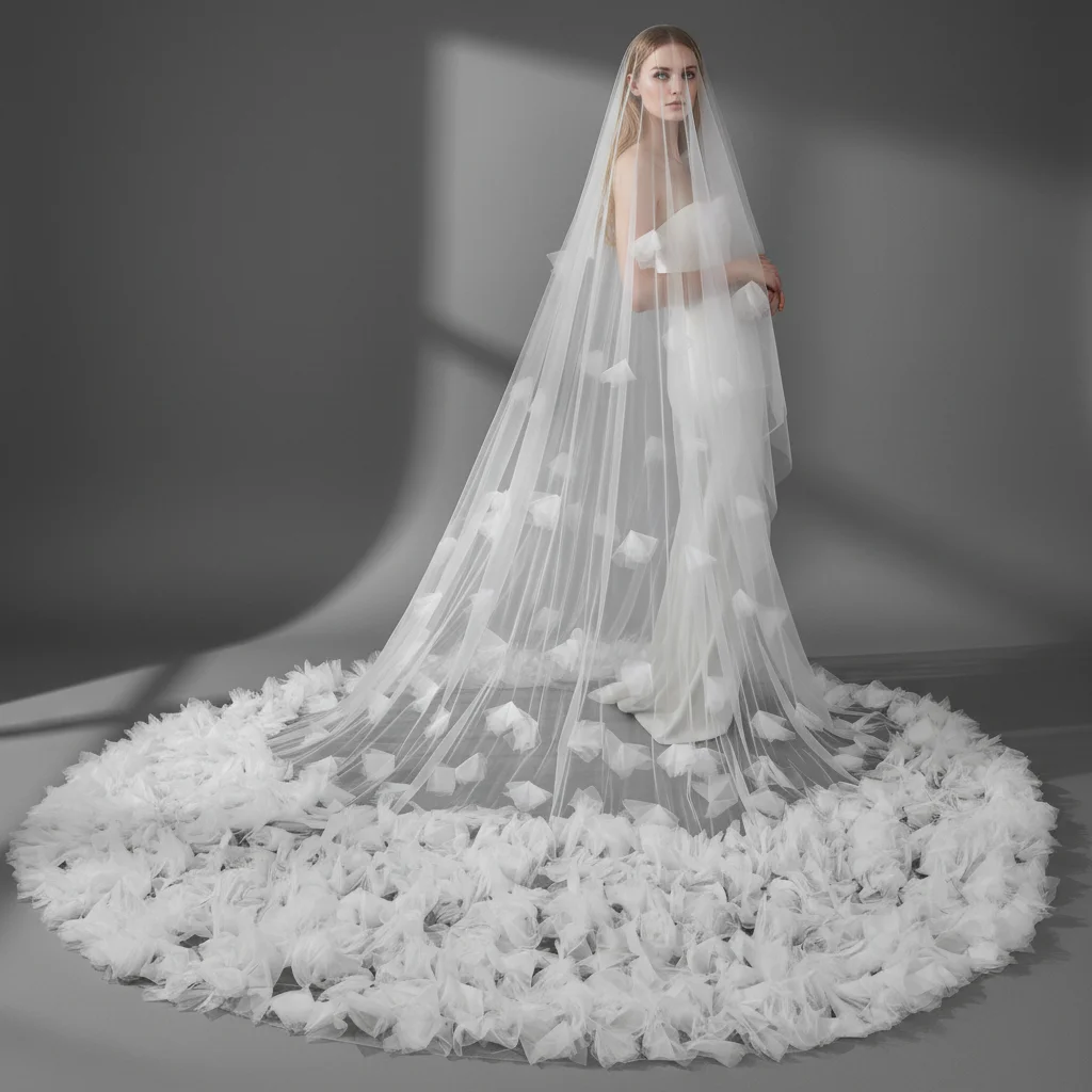 Elegant White 2Tier Bridal Veil Cathedral 3M/4M/5M Wedding Veil with Face Cover Soft Netting Wedding Accessories for Brides G126
Elegant White 2Tier Bridal Veil Cathedral 3M/4M/5M Wedding Veil with Face Cover Soft Netting Wedding Accessories for Brides G126