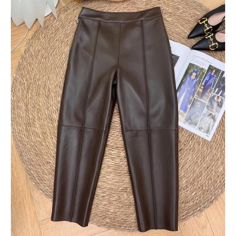 2024 Women Autumn and Winter New Simple Casual Style Genuine Sheepskin Leather Pencil Pants
2024 Women Autumn and Winter New Simple Casual Style Genuine Sheepskin Leather Pencil Pants