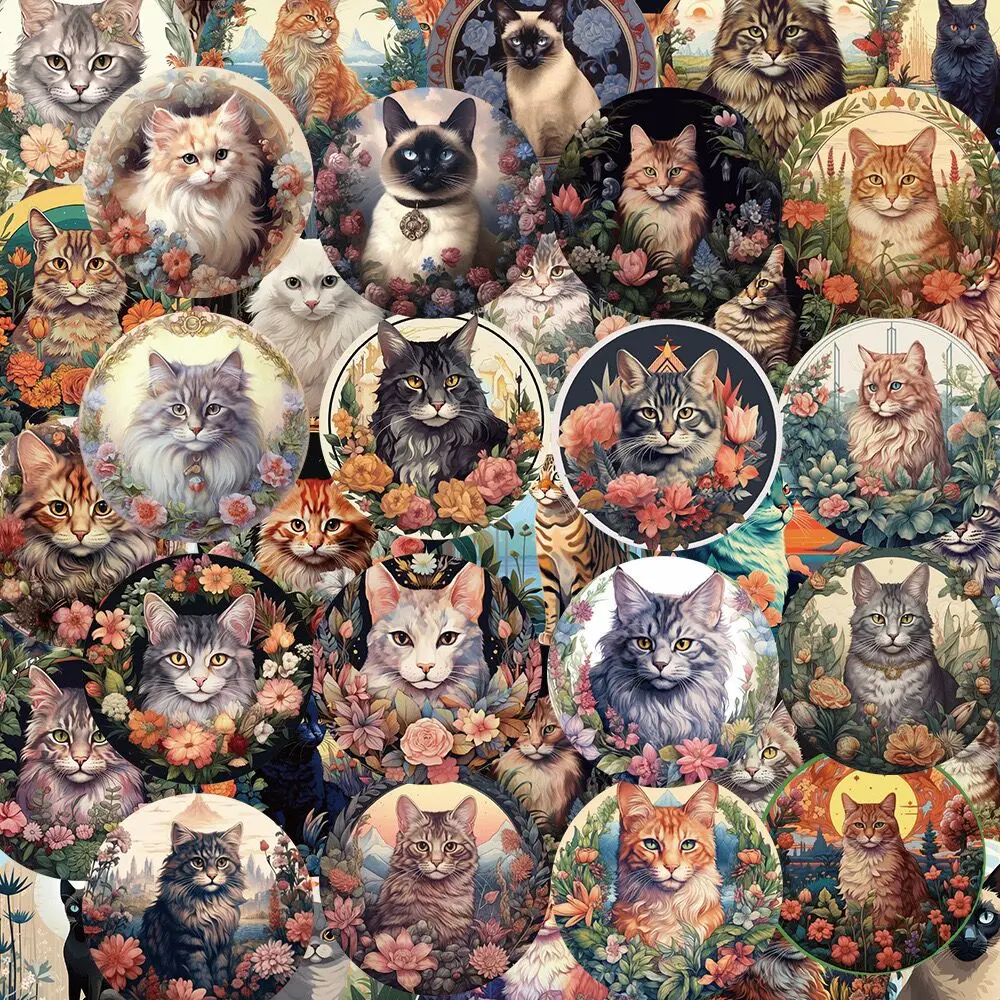 10/50pcs Kawaii Vintage Cat Flower Label Stickers Decoration Decals DIY Notebook Motorcycle Phone Suitcase Bike Car Sticker Toys
10/50pcs Kawaii Vintage Cat Flower Label Stickers Decoration Decals DIY Notebook Motorcycle Phone Suitcase Bike Car Sticker Toys