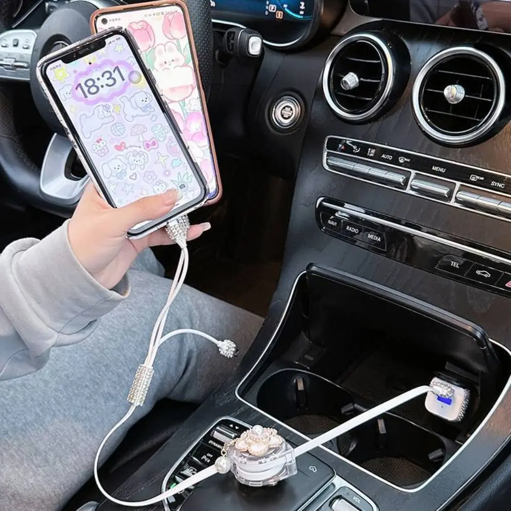 Rhinestone 3 in 1 Car Charger 3 in 1 Car Charger 3 in1 USB Charger Cable Retractable Cute 3 in1 Fast Charger Cord Phone
Rhinestone 3 in 1 Car Charger 3 in 1 Car Charger 3 in1 USB Charger Cable Retractable Cute 3 in1 Fast Charger Cord Phone
