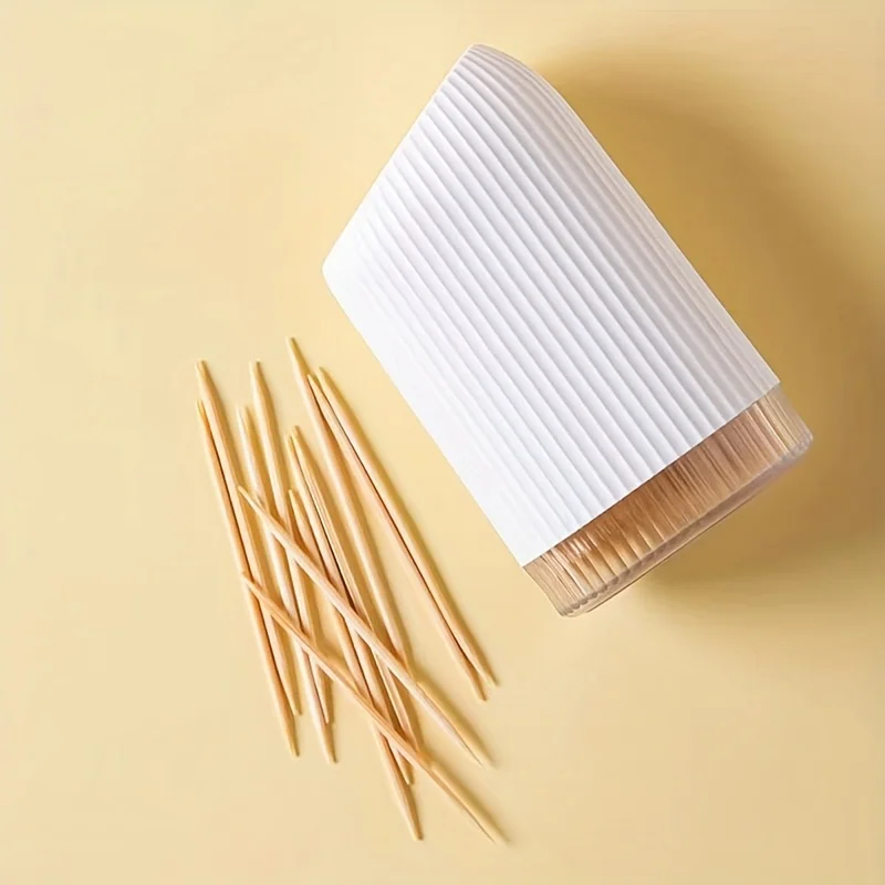 Compact Modern Toothpick Holder - Durable Plastic Kitchen & Dining Room Decor, Space-Saving Design with Rounded Edges