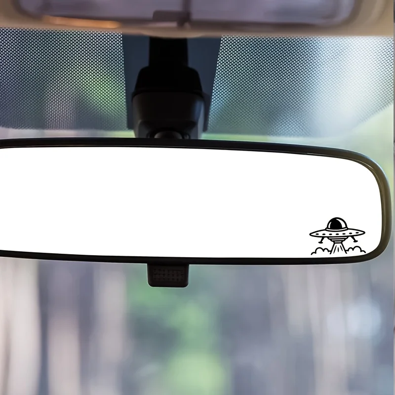 Black White UFO Spaceship Stickers, Waterproof Vinyl Decals for Car Rearview Mirror
Black White UFO Spaceship Stickers, Waterproof Vinyl Decals for Car Rearview Mirror