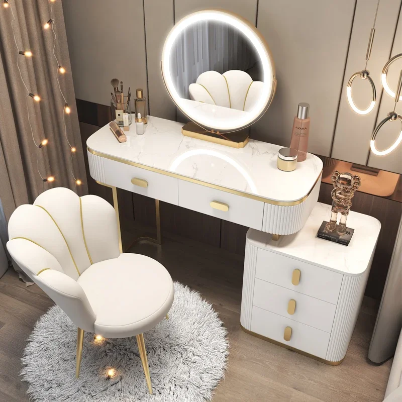 European White Dressing Table Storage Minimalist Beauty Women Vanity Table Comfortable System Comoda Pra Quarto Home Furniture
European White Dressing Table Storage Minimalist Beauty Women Vanity Table Comfortable System Comoda Pra Quarto Home Furniture