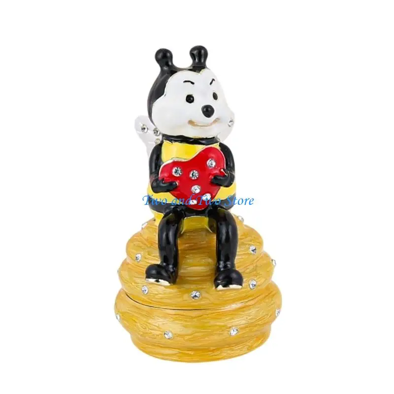 HX6F Elegant Bees Shaped Enamel Jewelry Box For Necklaces Rings And Earrings Storage
HX6F Elegant Bees Shaped Enamel Jewelry Box For Necklaces Rings And Earrings Storage
