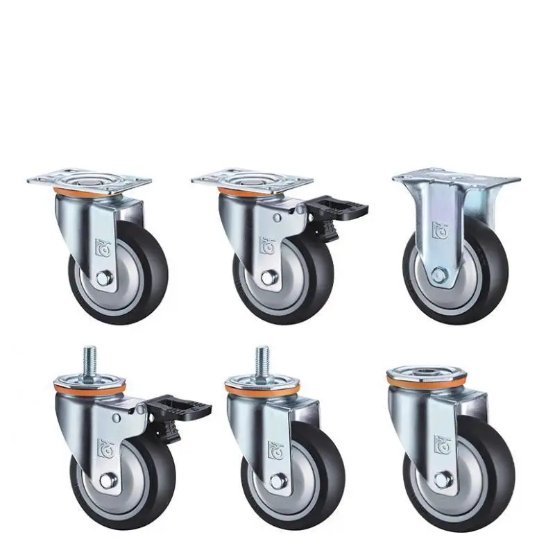 1pc 4-Inch Black TPR Galvanized Universal Wheel with Brake Rubber Shaft Caster Pulley for Silent Machine Single Load up to 120kg
1pc 4-Inch Black TPR Galvanized Universal Wheel with Brake Rubber Shaft Caster Pulley for Silent Machine Single Load up to 120kg