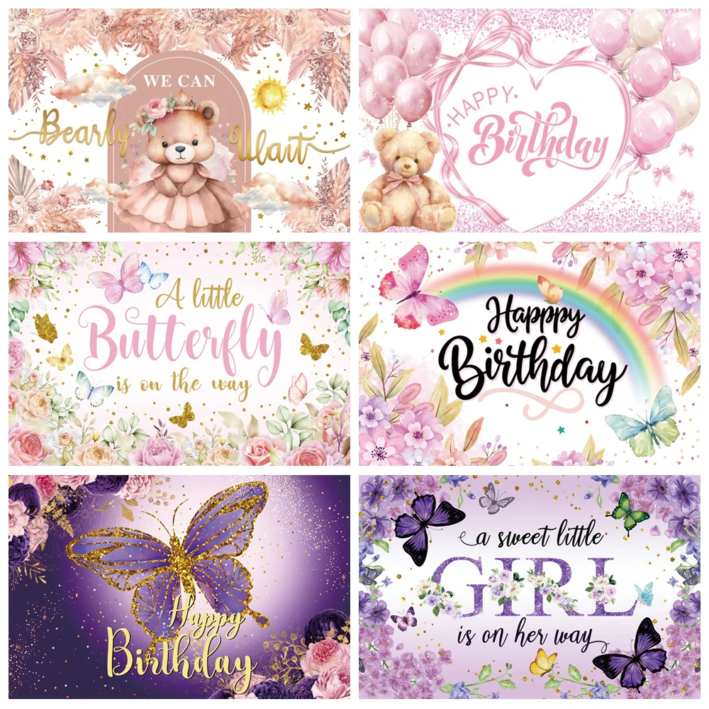 Newborn 1st Birthday Party Photography Background Bohemian Rainbow Butterfly Flowers Baby Cake Smash Decoration Photo Backdrop
Newborn 1st Birthday Party Photography Background Bohemian Rainbow Butterfly Flowers Baby Cake Smash Decoration Photo Backdrop