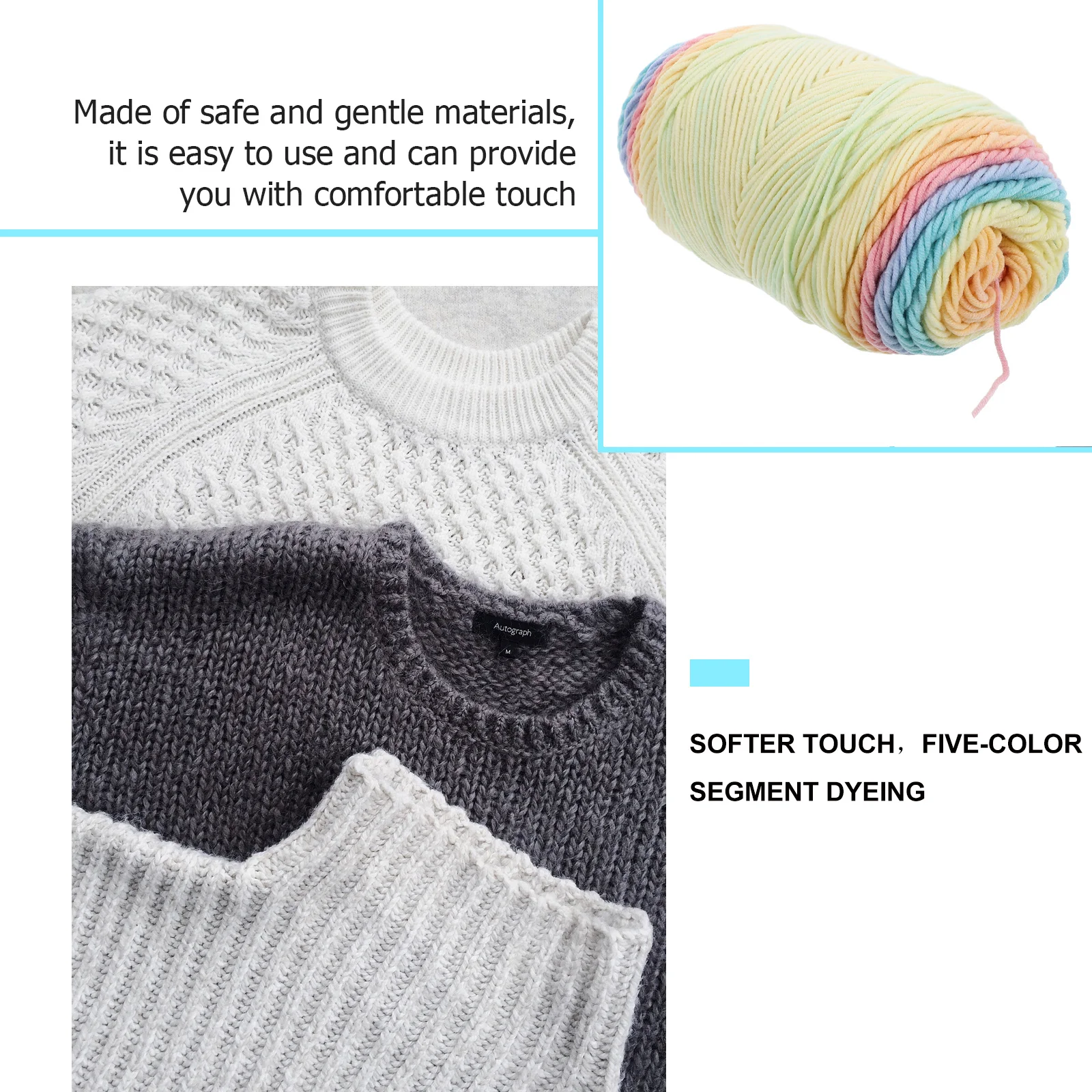 Rainbow Cotton Yarn 5 Strands Kit Braided String Cotton Cord Macrame Rope DIY Accessories Knitting String Elastic Band
Rainbow Cotton Yarn 5 Strands Kit Braided String Cotton Cord Macrame Rope DIY Accessories Knitting String Elastic Band