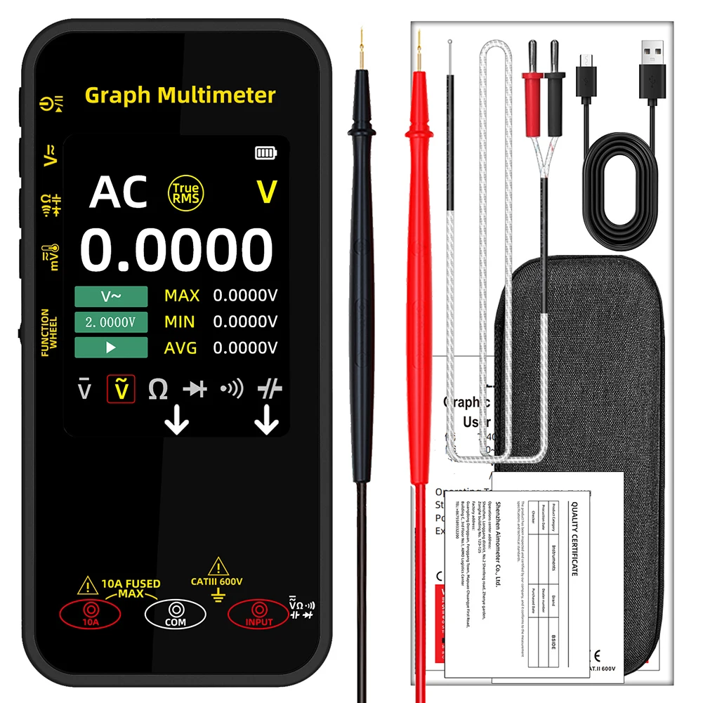 S500 Digital Multimeter Graphic 20000 Count with 32 Inch TFT Color Screen and Waveform Recorder for Voltage Testing
S500 Digital Multimeter Graphic 20000 Count with 32 Inch TFT Color Screen and Waveform Recorder for Voltage Testing