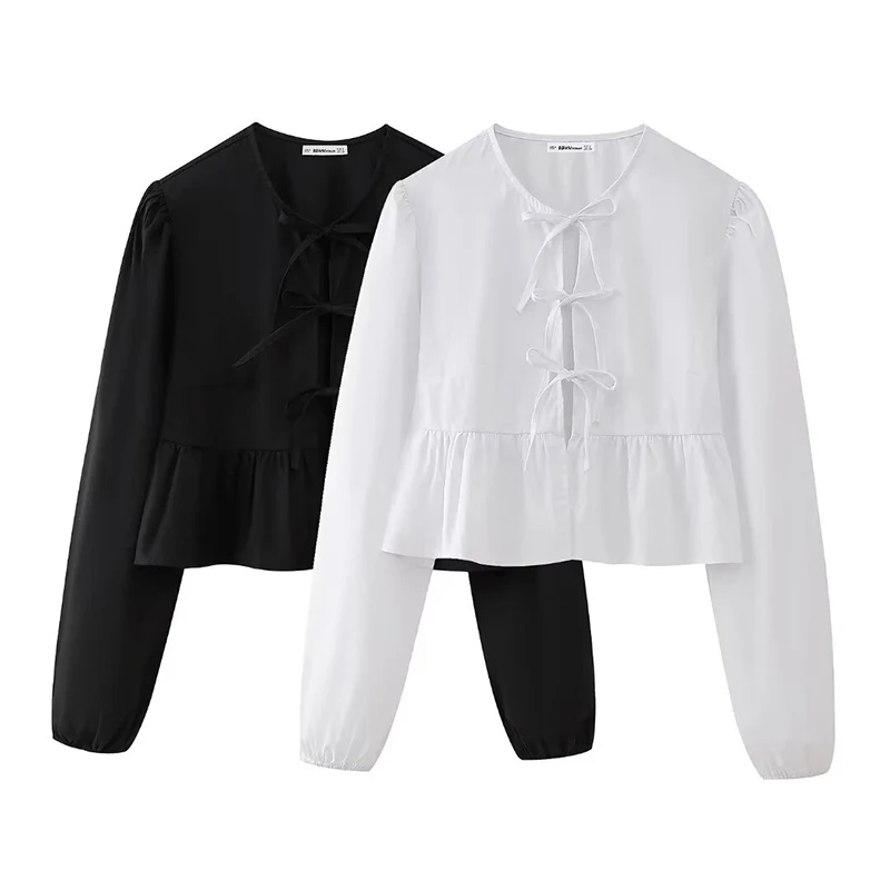 Vintage Womens Sweet Ruffles Lace Up Bow Shirts 2024 Fashion Ladies Loose Long Blouses Female Chic Crop Tops Clothes Casual
Vintage Womens Sweet Ruffles Lace Up Bow Shirts 2024 Fashion Ladies Loose Long Blouses Female Chic Crop Tops Clothes Casual