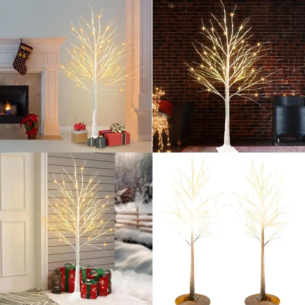 6-Foot LED-lit Birch Trees for Indoor/Outdoor Holiday Decor, 144 Lights, Set of 2
6-Foot LED-lit Birch Trees for Indoor/Outdoor Holiday Decor, 144 Lights, Set of 2