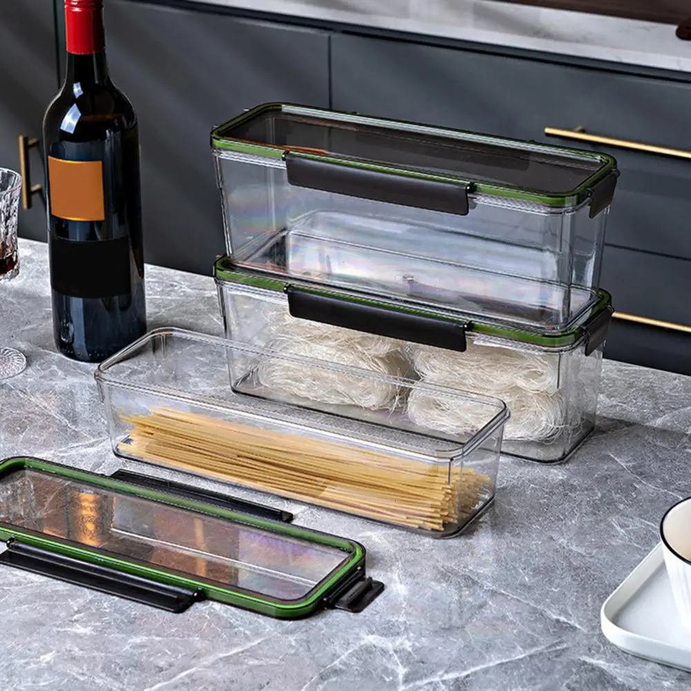Rectangular Pasta Storage Box Large Capacity Noodle Storage Container with Silicone Seal Moisture-Proof Sealed Food Container
Rectangular Pasta Storage Box Large Capacity Noodle Storage Container with Silicone Seal Moisture-Proof Sealed Food Container
