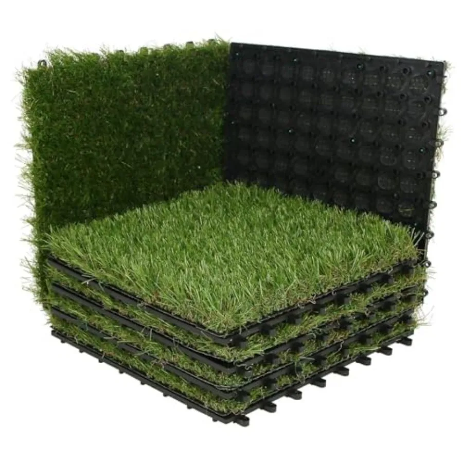 XLX TURF Artificial Grass Turf Tiles Interlocking Set 6 Pieces, Square Fake Grass Tiles Self-draining for Pet Indoor/Outdoor Fl
XLX TURF Artificial Grass Turf Tiles Interlocking Set 6 Pieces, Square Fake Grass Tiles Self-draining for Pet Indoor/Outdoor Fl