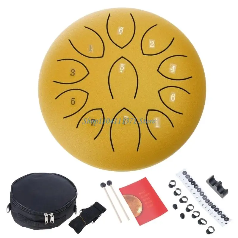 P9FC Ethereal Drum Percussions Instrument 11 Note Steel Tongue Drum with Drumstick
P9FC Ethereal Drum Percussions Instrument 11 Note Steel Tongue Drum with Drumstick