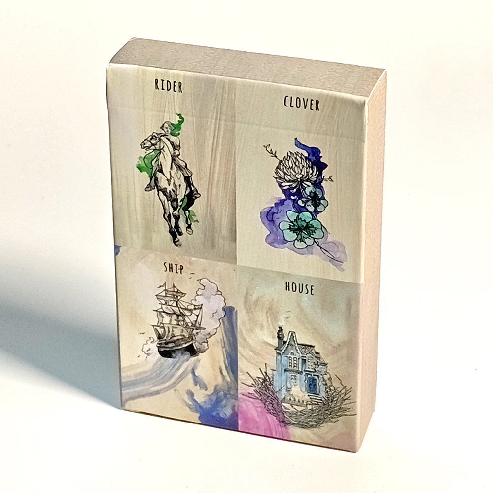 9*6cm Scrying Ink Lenormand Deck 36 Pcs Watercolor Themed Lenormand Cards Printed on 350GSM Double-embossed Cardstock
9*6cm Scrying Ink Lenormand Deck 36 Pcs Watercolor Themed Lenormand Cards Printed on 350GSM Double-embossed Cardstock