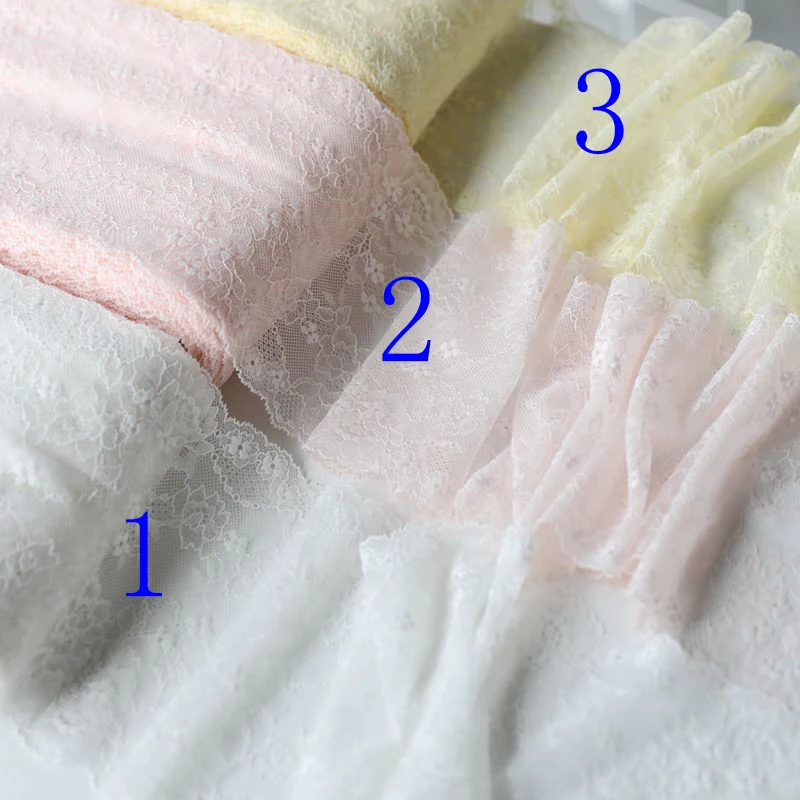 20Meters White Pink Yellow Flower Elastic Lace Trim Sewing Craft DIY Stretch Lace Fabric for Lingerie Bra Clothes
20Meters White Pink Yellow Flower Elastic Lace Trim Sewing Craft DIY Stretch Lace Fabric for Lingerie Bra Clothes