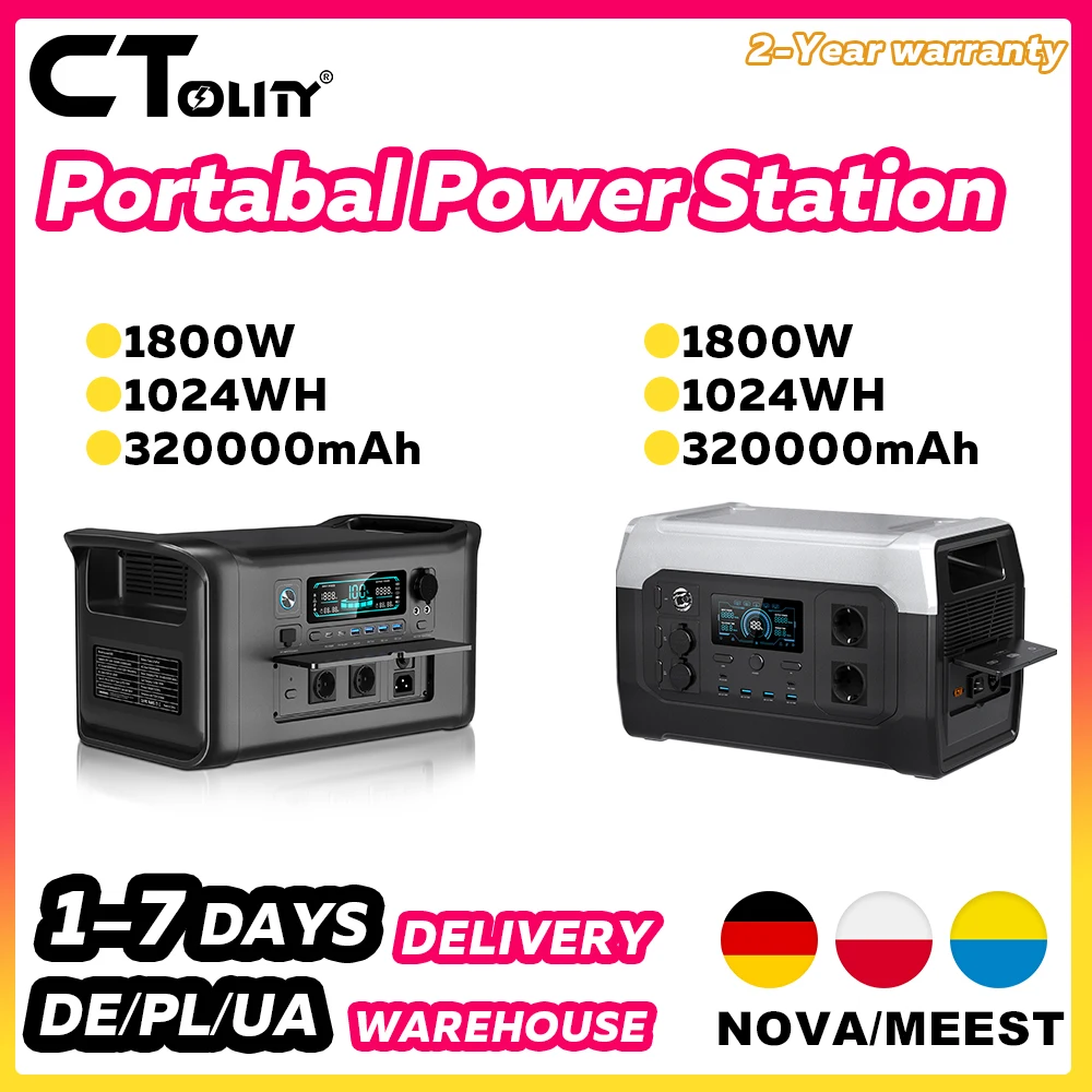 320000mAh 1024Wh 1800W Portable UPS Power Station Camping Solar Generator Off-grid Power Supply AP1000 XP1000 Emergency Battery
320000mAh 1024Wh 1800W Portable UPS Power Station Camping Solar Generator Off-grid Power Supply AP1000 XP1000 Emergency Battery