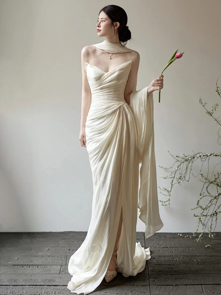 White Bridal Morning Robe Women's Engagement Dinner Par Luxury Low Bal Gown Korean Sle High Waist Fi Tail Dr
White Bridal Morning Robe Women's Engagement Dinner Par Luxury Low Bal Gown Korean Sle High Waist Fi Tail Dr
