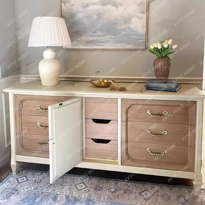 XX L retro color matching solid wood porch cabinet small apartment bedroom living room dining side cabinet
XX L retro color matching solid wood porch cabinet small apartment bedroom living room dining side cabinet