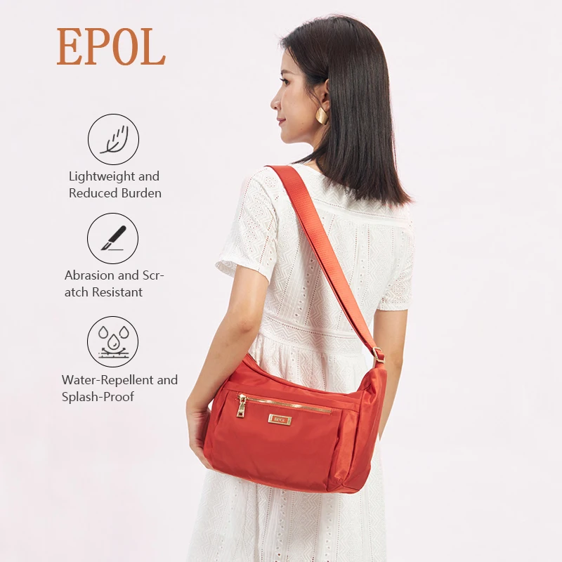 EPOL Women's Shoulder Bags Nylon Waterproof Adjustable Straps High Quality Multiple Pockets New Crossbody Female Bags 6006-18
EPOL Women's Shoulder Bags Nylon Waterproof Adjustable Straps High Quality Multiple Pockets New Crossbody Female Bags 6006-18