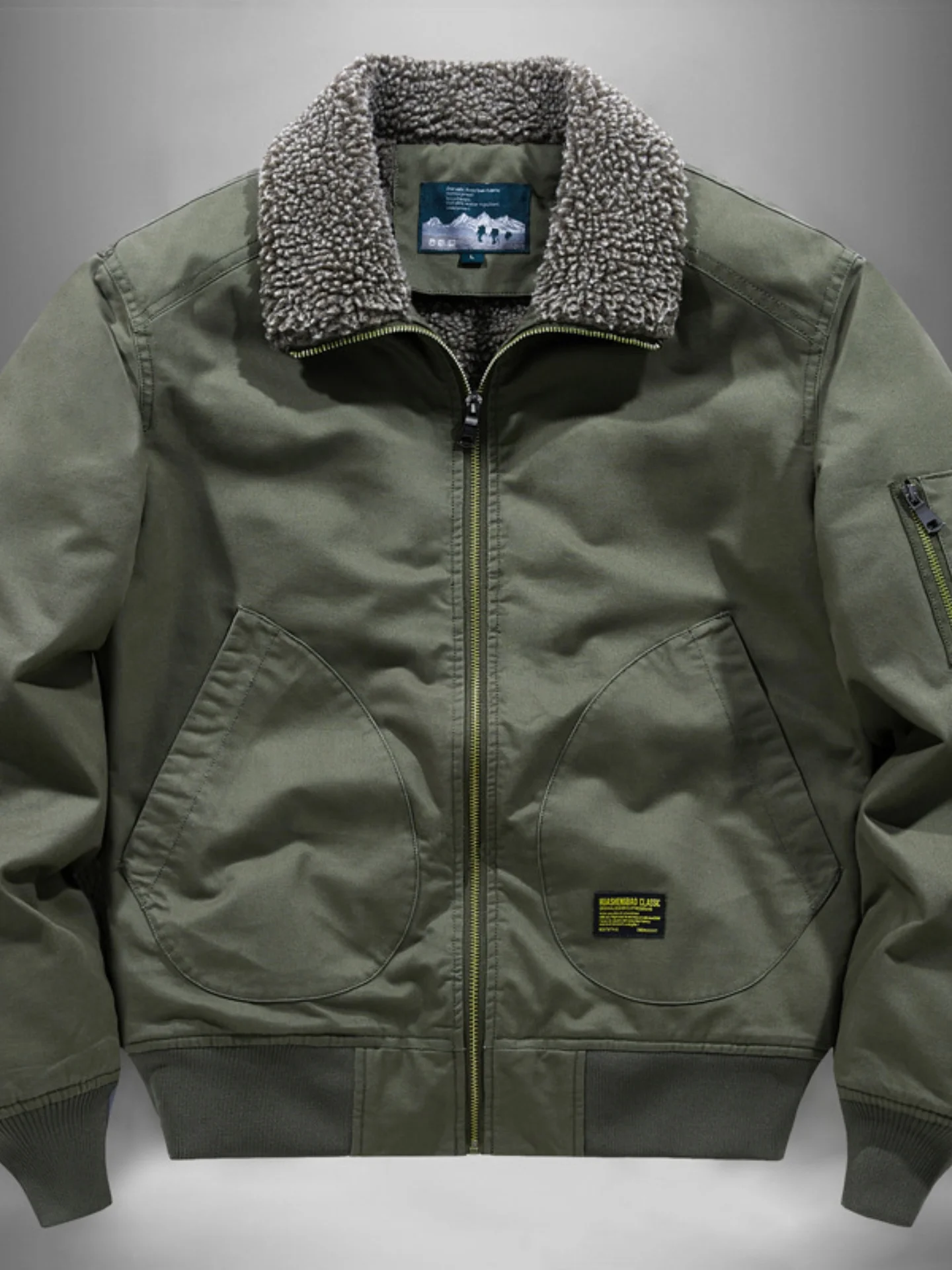 Lamb Velvet Pilot Jaet Men's Thiened Cotton Clothing Casual Loose Warm Workwear Coat Winter Outerwear Youth Faion
Lamb Velvet Pilot Jaet Men's Thiened Cotton Clothing Casual Loose Warm Workwear Coat Winter Outerwear Youth Faion