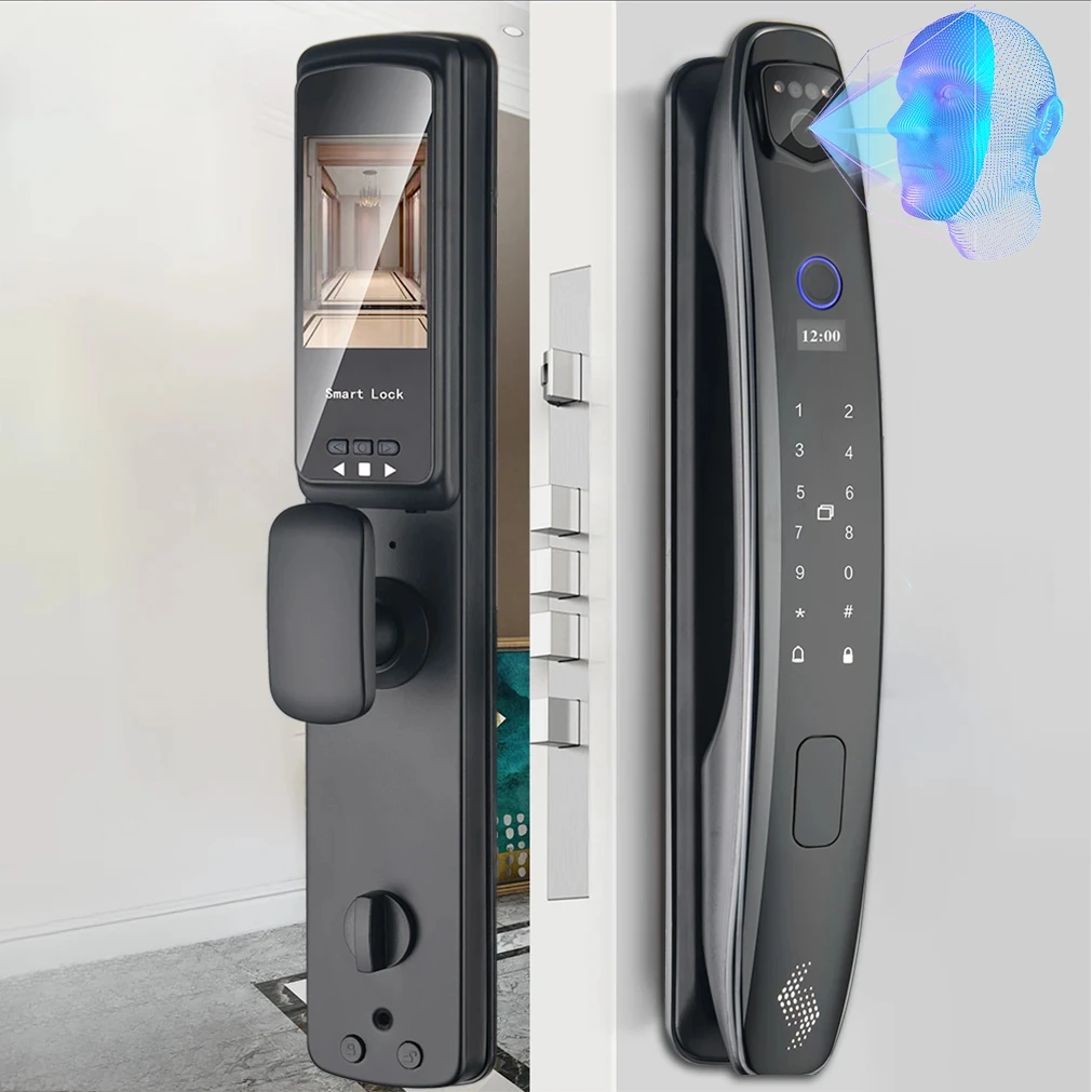 3D Face Smart Door Lock Security Camera Monitor Intelligent Fingerprint Password Biometric Electronic Key Unlock
3D Face Smart Door Lock Security Camera Monitor Intelligent Fingerprint Password Biometric Electronic Key Unlock