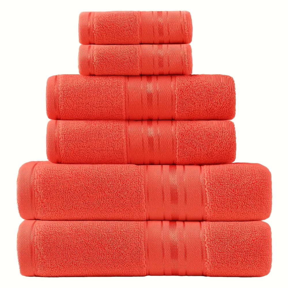 100% Cotton 6pcs Luxurious Towel Set - Super Soft, Absorbent & Stylishly Durable, Rapidly Drying, Gentle On Skin, Perfect For
100% Cotton 6pcs Luxurious Towel Set - Super Soft, Absorbent & Stylishly Durable, Rapidly Drying, Gentle On Skin, Perfect For