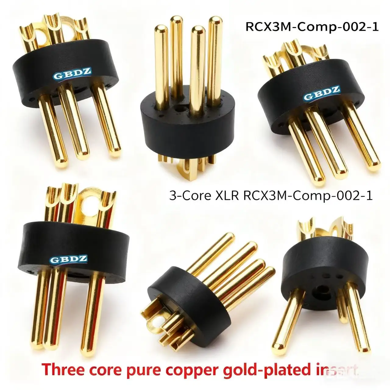 3-Core XLR RCX3M-Comp-002-1 High End Pure Copper Gold-Plated Plug-In 3 Pin XLR Microphone Speaker Audio Adapter
3-Core XLR RCX3M-Comp-002-1 High End Pure Copper Gold-Plated Plug-In 3 Pin XLR Microphone Speaker Audio Adapter 