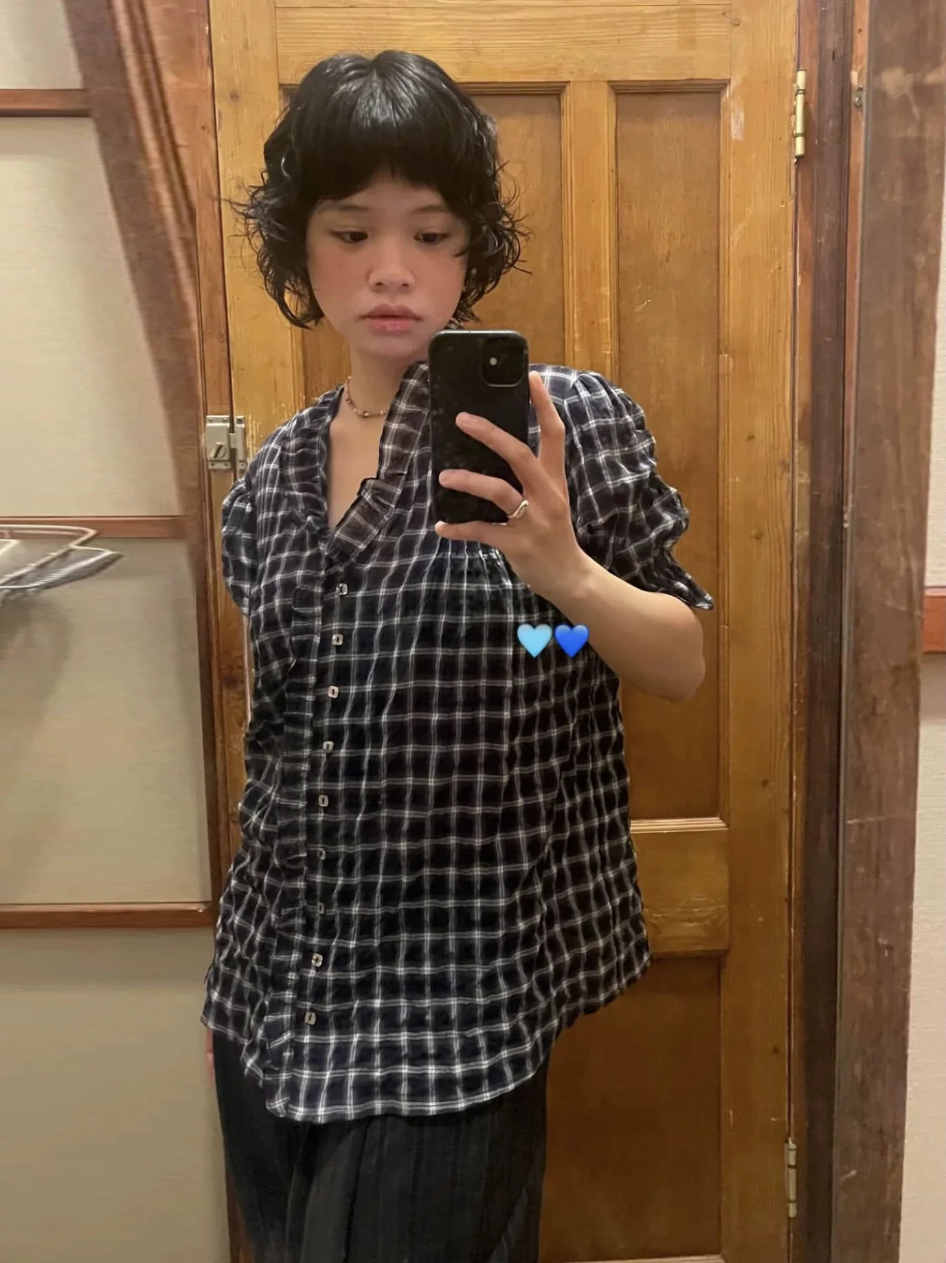 Slimming Plaid Shirt with Lace Hem V-Neck Korean Style Women's Summer New Arrival Bubble Sleeve Cotton Cotton Blend Open Card...
Slimming Plaid Shirt with Lace Hem V-Neck Korean Style Women's Summer New Arrival Bubble Sleeve Cotton Cotton Blend Open Card...