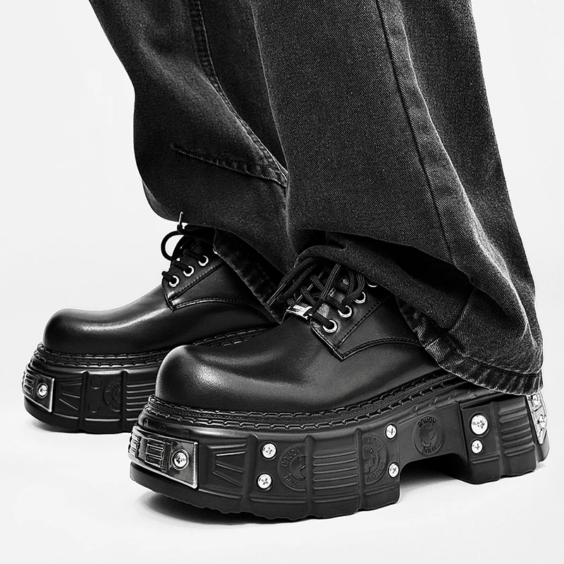 men's fashion punk rock platform shoes lace-up original leather derby shoe black trendy sneakers breathable designer footwear
men's fashion punk rock platform shoes lace-up original leather derby shoe black trendy sneakers breathable designer footwear