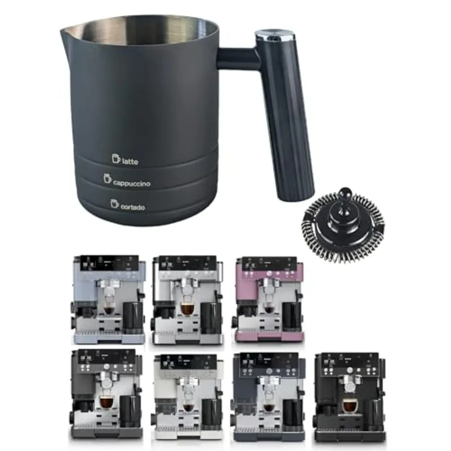 Stainless Steel Milk Frother Pitcher for Latte Cappuccino Cortado compatible with Ninja Luxe Cafe ES501 ES601 ES655 includes Fr
Stainless Steel Milk Frother Pitcher for Latte Cappuccino Cortado compatible with Ninja Luxe Cafe ES501 ES601 ES655 includes Fr