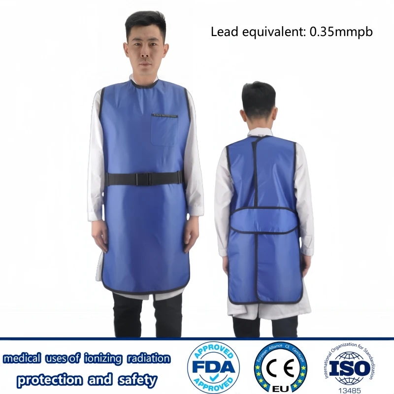 X-ray radiological protection 0.35mmpb long lead vest radioactive workshops ionizing radiation protective long lead vest coat 
X-ray radiological protection 0.35mmpb long lead vest radioactive workshops ionizing radiation protective long lead vest coat