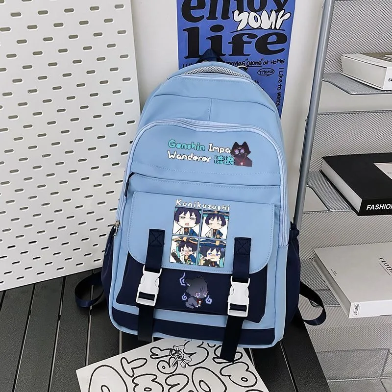 Breathable mesh, Black Blue, Genshin Impact, Student Kids Teens School Bags, Large Capacity Mochilas Anime Backpacks Girls Boys
Breathable mesh, Black Blue, Genshin Impact, Student Kids Teens School Bags, Large Capacity Mochilas Anime Backpacks Girls Boys