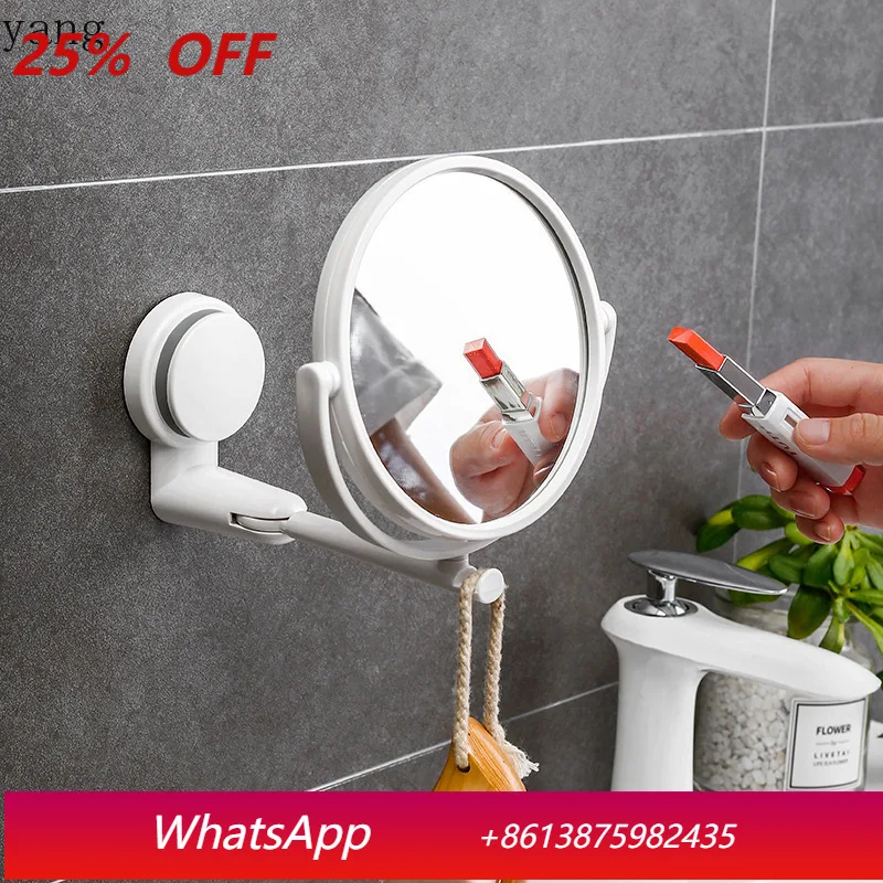 CX bathroom non-punching folding round makeup wall-mounted rotating mirror
CX bathroom non-punching folding round makeup wall-mounted rotating mirror