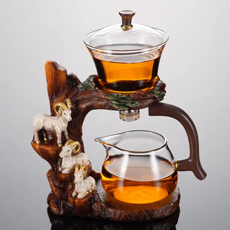 Home Glass Teaware Sets Lazy Fully Automatic Tea Maker Creative Three Sheep Shapes Kung Fu Teapot Cup ceramic tea set
Home Glass Teaware Sets Lazy Fully Automatic Tea Maker Creative Three Sheep Shapes Kung Fu Teapot Cup ceramic tea set