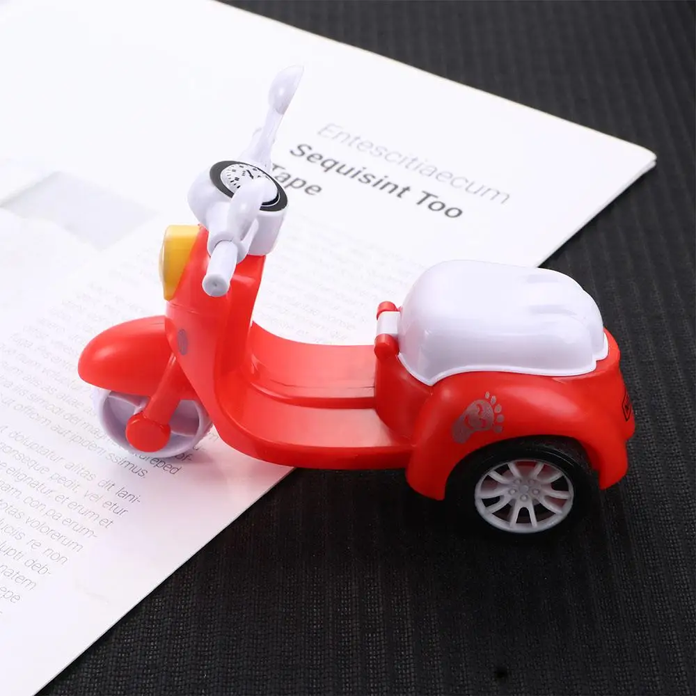 Plastic Cartoon Vehicles Girl Early Learning Simulation Motorcycle Model Pull Back Car Inertia Car Boy Mini Motorcycle