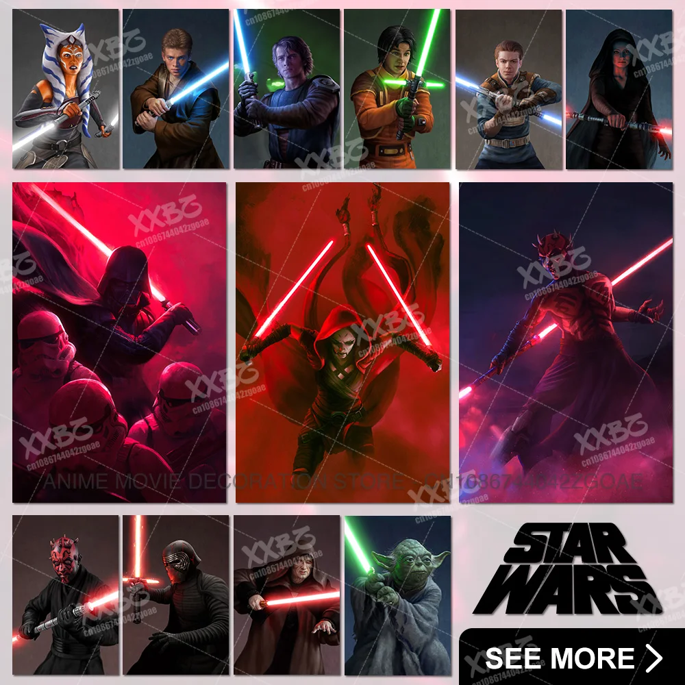 Star Wars: The Last Jedi Wall Art Canvas Print Movie Poster Kylo Ren Painting Ahsoka Picture Yoda Home Decor For Children's Room
Star Wars: The Last Jedi Wall Art Canvas Print Movie Poster Kylo Ren Painting Ahsoka Picture Yoda Home Decor For Children's Room
