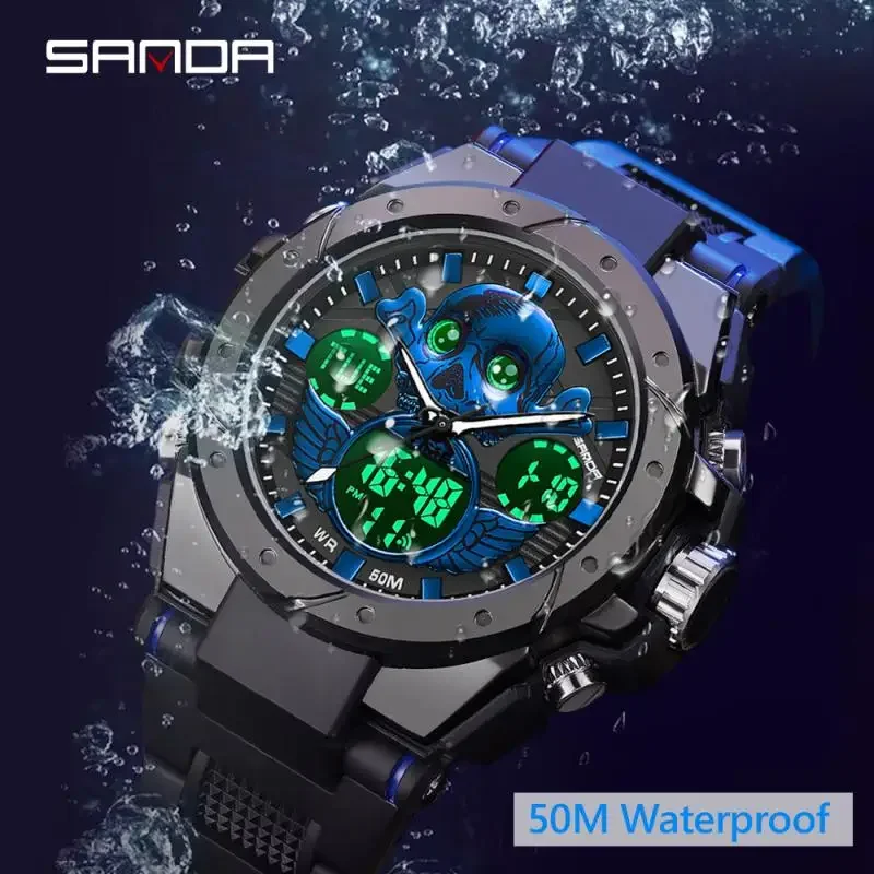SANAD Top Brand Relogio Masculino New Men Watches Sport Dual Display Watch 5Atm Waterproof Quartz Wristwatch for Men
SANAD Top Brand Relogio Masculino New Men Watches Sport Dual Display Watch 5Atm Waterproof Quartz Wristwatch for Men