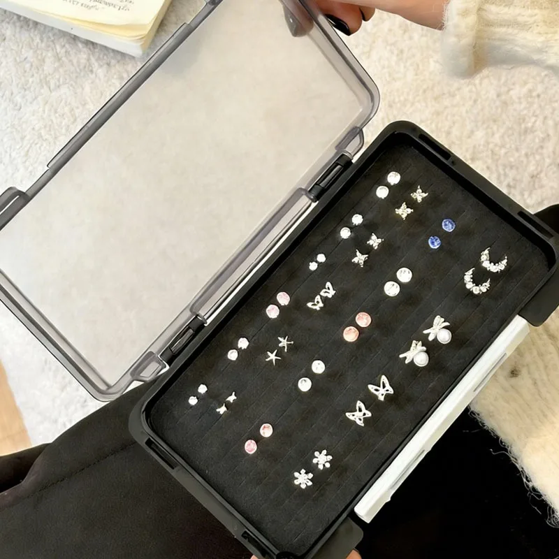 Earring Display Frame Portable Jewelry Box with Foam Padding Organizer for Dangle Studs
Earring Display Frame Portable Jewelry Box with Foam Padding Organizer for Dangle Studs