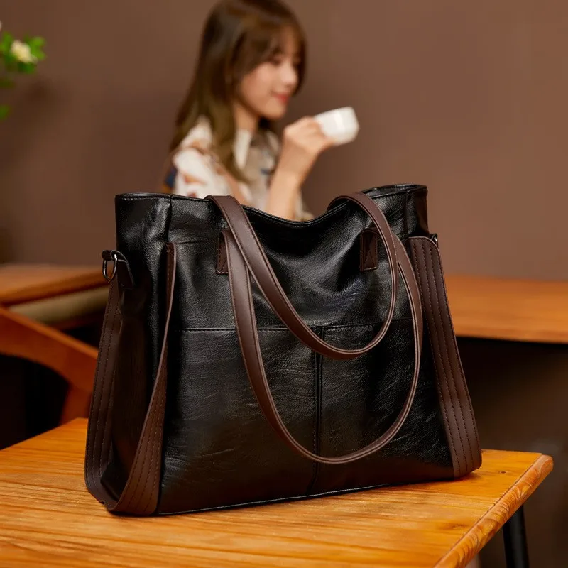 Large-Capacity Soft Leather Texture Trendy Tote Bag for Middle-Aged Women, 2026 New Fashion Spring/Summer Shoulder and Crossbody Women's Bag
Large-Capacity Soft Leather Texture Trendy Tote Bag for Middle-Aged Women, 2026 New Fashion Spring/Summer Shoulder and Crossbody Women's Bag