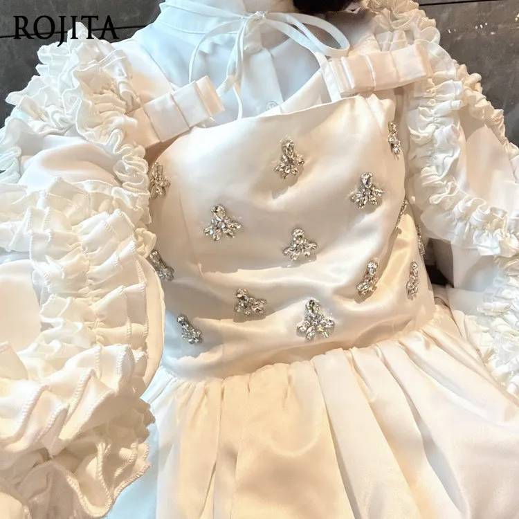 Japanese Style Retro Lace Puff Sleeve Lantern Sleeve Shirts Autum New Stand Collar Tie White Shirt Blouse Camisas Tops
Japanese Style Retro Lace Puff Sleeve Lantern Sleeve Shirts Autum New Stand Collar Tie White Shirt Blouse Camisas Tops