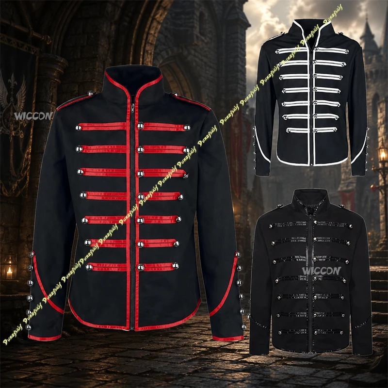 Men Medieval Gothic Military Formal Long Coat, Vintage Retro Jacket for Stage Performance Halloween Cosplay Costume
Men Medieval Gothic Military Formal Long Coat, Vintage Retro Jacket for Stage Performance Halloween Cosplay Costume