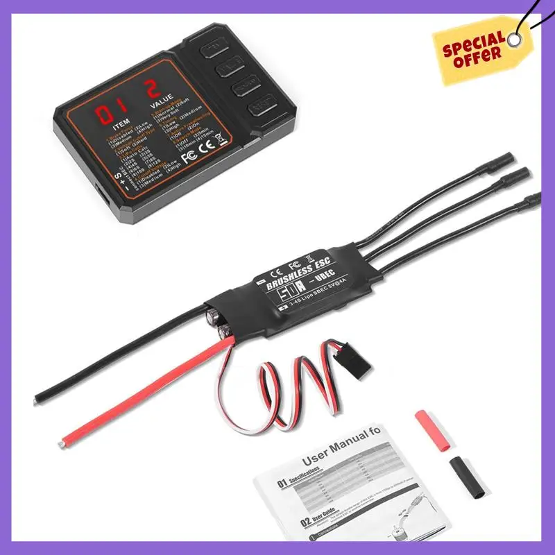 -A96Z 50A 2-3S Lipo Бесщеточный ESC Поддержка выхода BEC с картой программирования для радиоуправляемого автомобиля, лодки, самолета, детали «сделай сам»
-A96Z 50A 2-3S Lipo Бесщеточный ESC Поддержка выхода BEC с картой программирования для радиоуправляемого автомобиля, лодки, самолета, детали «сделай сам»