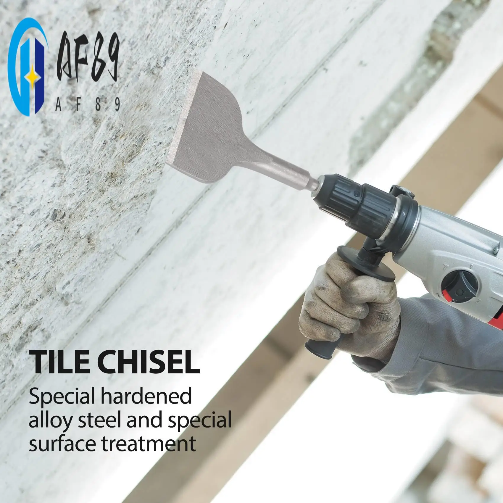 AF89-Sds Plus Shank 3-In Wide Electric Hammer Chisel Angled Heavy Duty Bent Tile Chisel 180X75mm
AF89-Sds Plus Shank 3-In Wide Electric Hammer Chisel Angled Heavy Duty Bent Tile Chisel 180X75mm