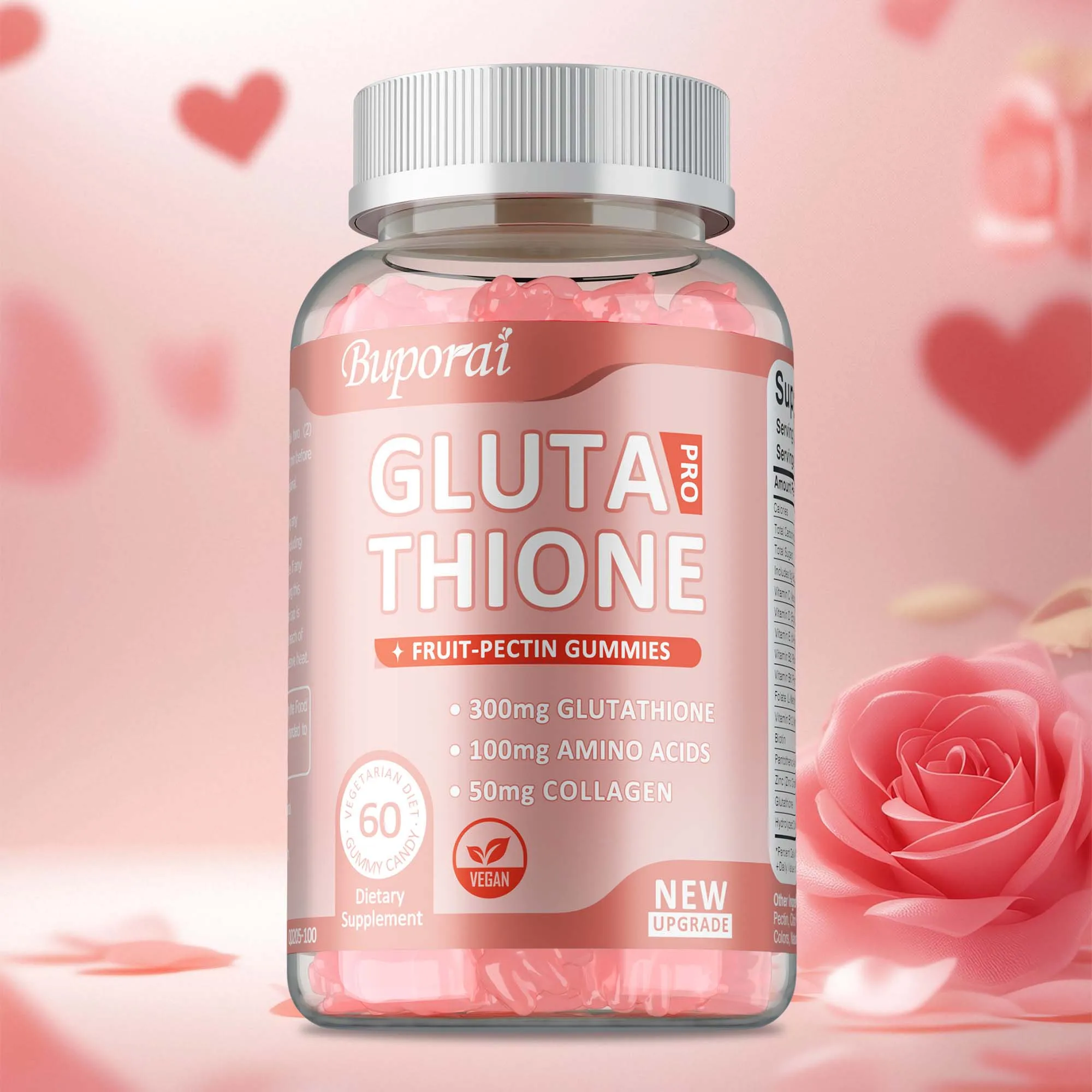 Glutathione Protein Gummies - Anti-aging, Smooth and Firm Skin, Brightening Skin Tone, Promote Skin Health, Boost Immunity
Glutathione Protein Gummies - Anti-aging, Smooth and Firm Skin, Brightening Skin Tone, Promote Skin Health, Boost Immunity