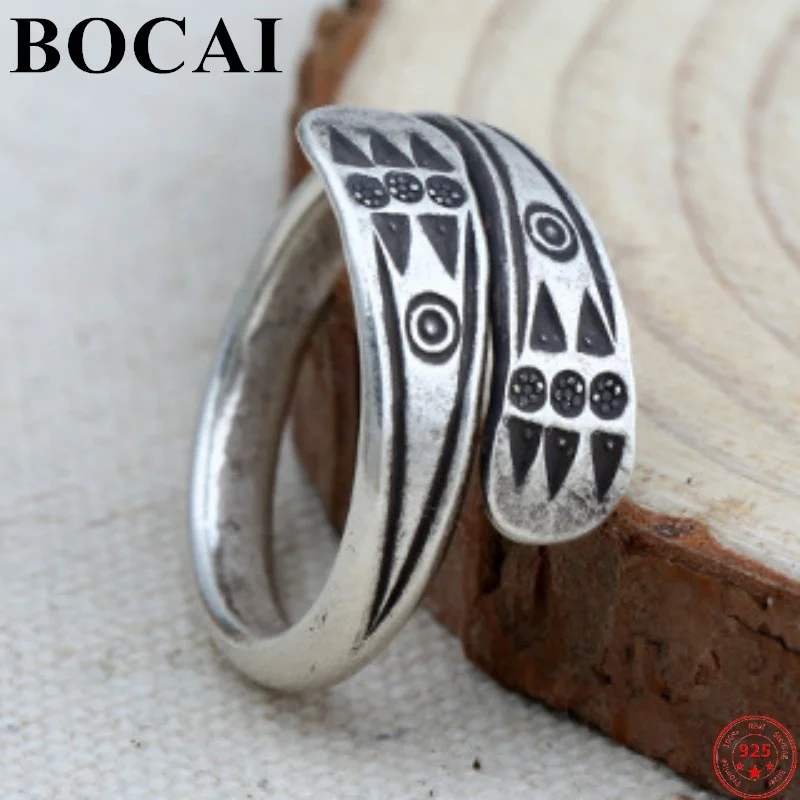 Кольца из серебра 925 пробы BOCAI S925, модные креативные ретро-кольца ручной работы, регулируемые ювелирные изделия из чистого серебра для мужчин и женщин
Кольца из серебра 925 пробы BOCAI S925, модные креативные ретро-кольца ручной работы, регулируемые ювелирные изделия из чистого серебра для мужчин и женщин
