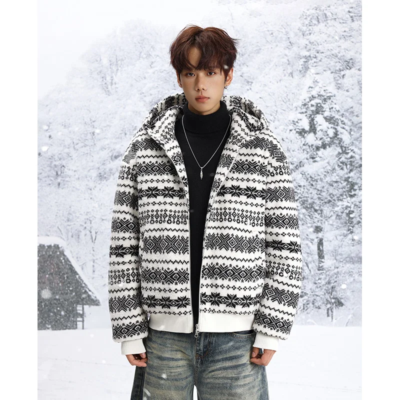 Winter Fashion Lambswool Jacket Men Vintage Thickened Warm Hooded Jackets Man Plue Size Harajuku Korean Zipper Couple Streetwear
Winter Fashion Lambswool Jacket Men Vintage Thickened Warm Hooded Jackets Man Plue Size Harajuku Korean Zipper Couple Streetwear