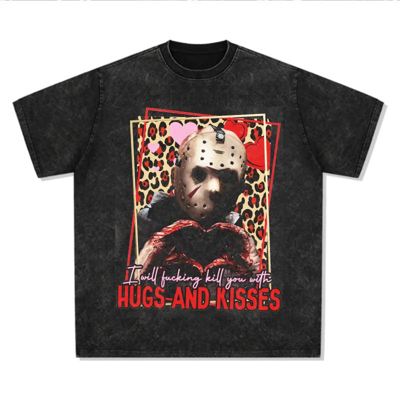 2025 Jason Voorhees An American Street Hip-hop Streetwear Brand Features Printed Aged Washed and Stylish Short-sleeved Shirts
2025 Jason Voorhees An American Street Hip-hop Streetwear Brand Features Printed Aged Washed and Stylish Short-sleeved Shirts